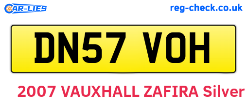 DN57VOH are the vehicle registration plates.