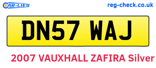 DN57WAJ are the vehicle registration plates.