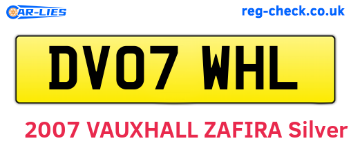 DV07WHL are the vehicle registration plates.