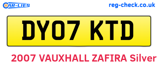 DY07KTD are the vehicle registration plates.