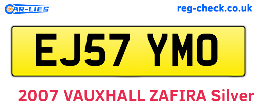 EJ57YMO are the vehicle registration plates.