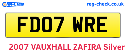FD07WRE are the vehicle registration plates.