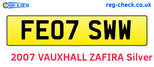 FE07SWW are the vehicle registration plates.