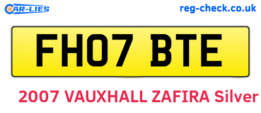 FH07BTE are the vehicle registration plates.