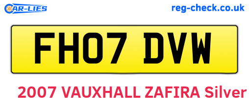 FH07DVW are the vehicle registration plates.
