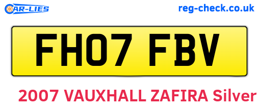 FH07FBV are the vehicle registration plates.