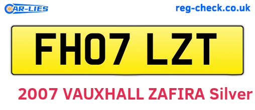 FH07LZT are the vehicle registration plates.