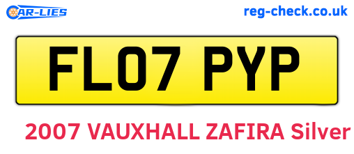 FL07PYP are the vehicle registration plates.
