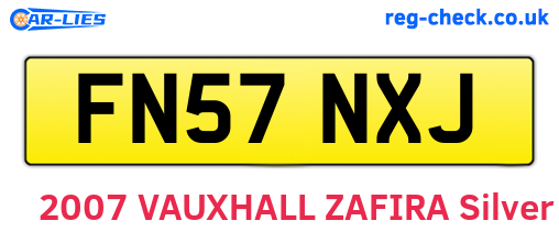 FN57NXJ are the vehicle registration plates.