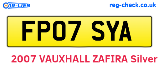 FP07SYA are the vehicle registration plates.