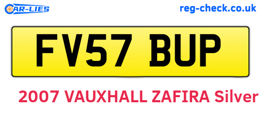 FV57BUP are the vehicle registration plates.