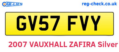GV57FVY are the vehicle registration plates.