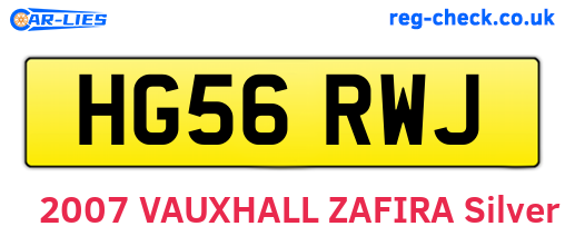 HG56RWJ are the vehicle registration plates.
