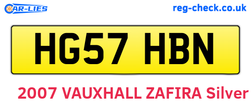 HG57HBN are the vehicle registration plates.