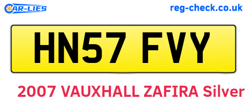 HN57FVY are the vehicle registration plates.