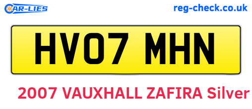 HV07MHN are the vehicle registration plates.