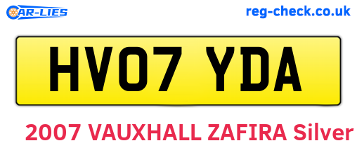 HV07YDA are the vehicle registration plates.