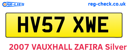 HV57XWE are the vehicle registration plates.
