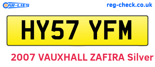HY57YFM are the vehicle registration plates.