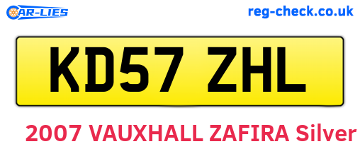 KD57ZHL are the vehicle registration plates.
