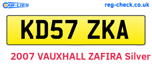 KD57ZKA are the vehicle registration plates.