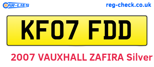 KF07FDD are the vehicle registration plates.