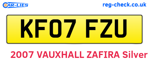KF07FZU are the vehicle registration plates.