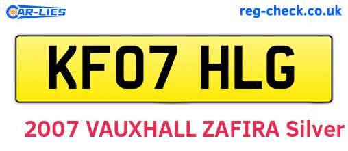 KF07HLG are the vehicle registration plates.