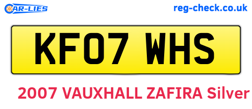 KF07WHS are the vehicle registration plates.