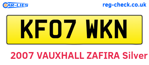 KF07WKN are the vehicle registration plates.