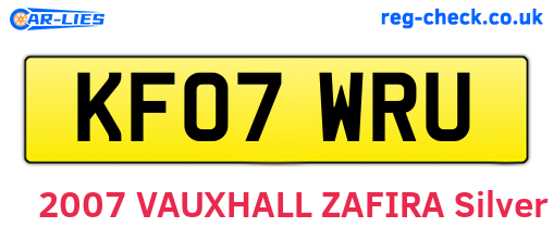 KF07WRU are the vehicle registration plates.