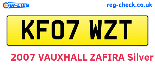 KF07WZT are the vehicle registration plates.