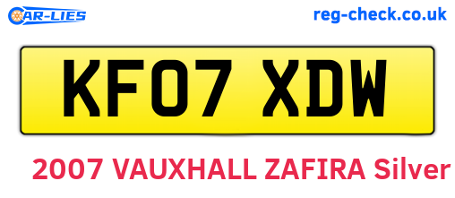 KF07XDW are the vehicle registration plates.