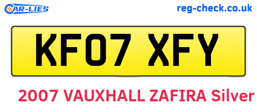 KF07XFY are the vehicle registration plates.