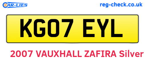 KG07EYL are the vehicle registration plates.
