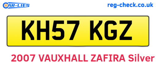 KH57KGZ are the vehicle registration plates.