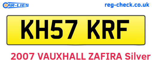 KH57KRF are the vehicle registration plates.