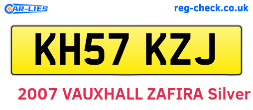 KH57KZJ are the vehicle registration plates.