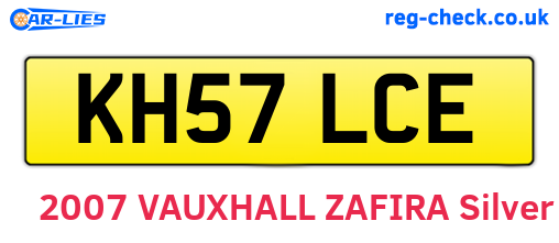 KH57LCE are the vehicle registration plates.