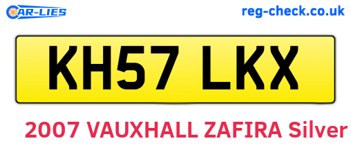 KH57LKX are the vehicle registration plates.