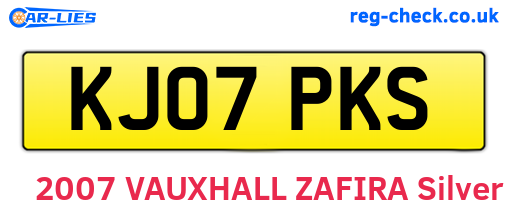 KJ07PKS are the vehicle registration plates.