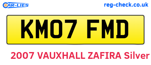 KM07FMD are the vehicle registration plates.