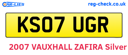 KS07UGR are the vehicle registration plates.