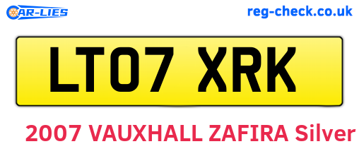 LT07XRK are the vehicle registration plates.