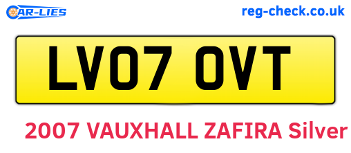 LV07OVT are the vehicle registration plates.