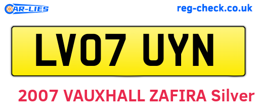 LV07UYN are the vehicle registration plates.