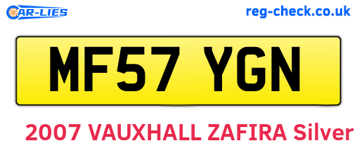 MF57YGN are the vehicle registration plates.