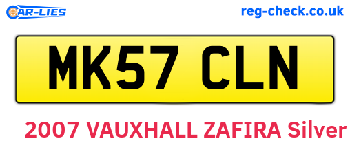 MK57CLN are the vehicle registration plates.