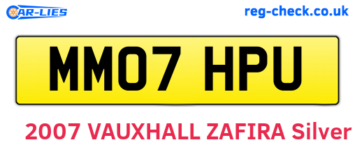 MM07HPU are the vehicle registration plates.