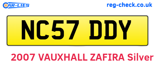 NC57DDY are the vehicle registration plates.